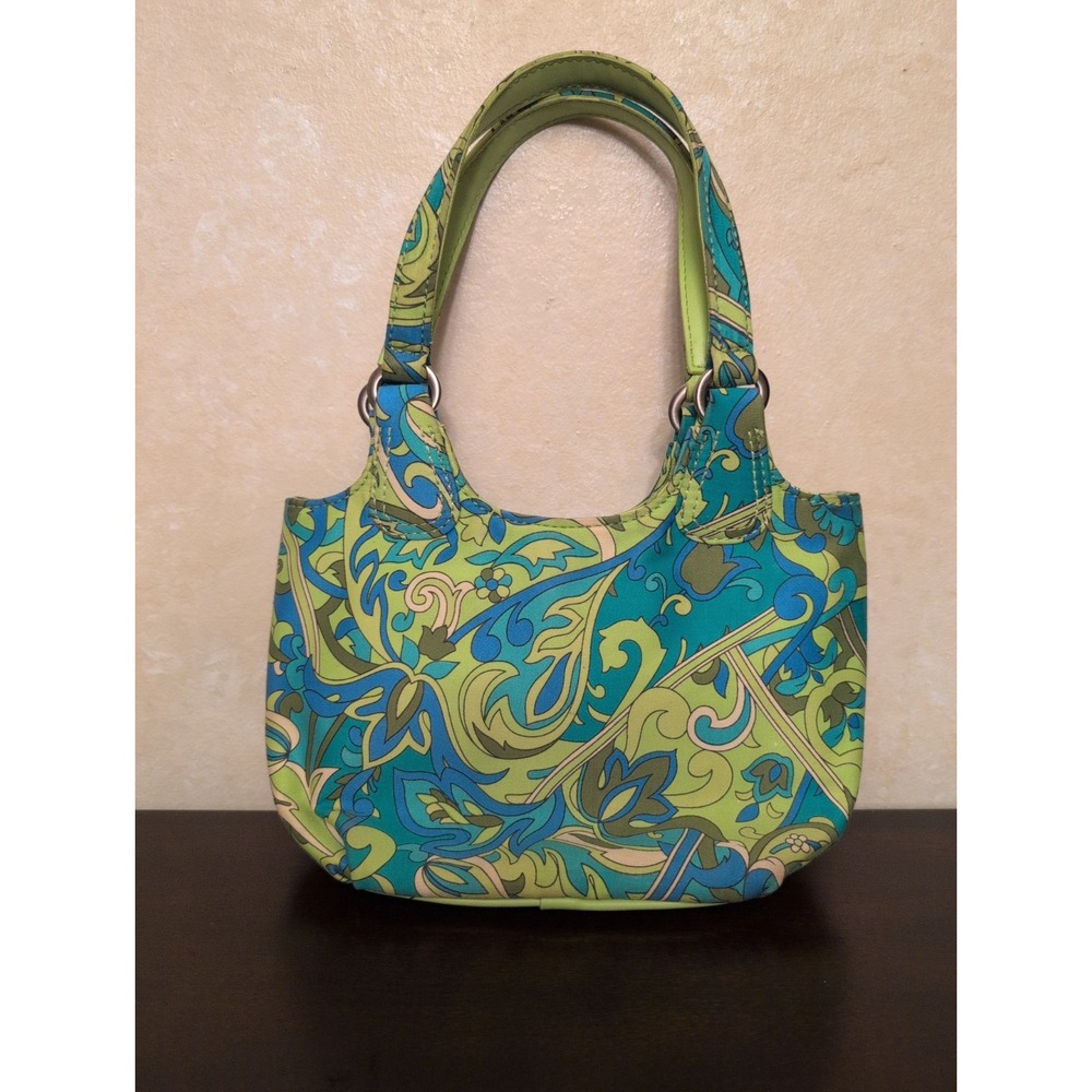 Vintage Nine West Paisley Hobo Bag Blue Green Teal Retro Y2K Shoulder Handbag